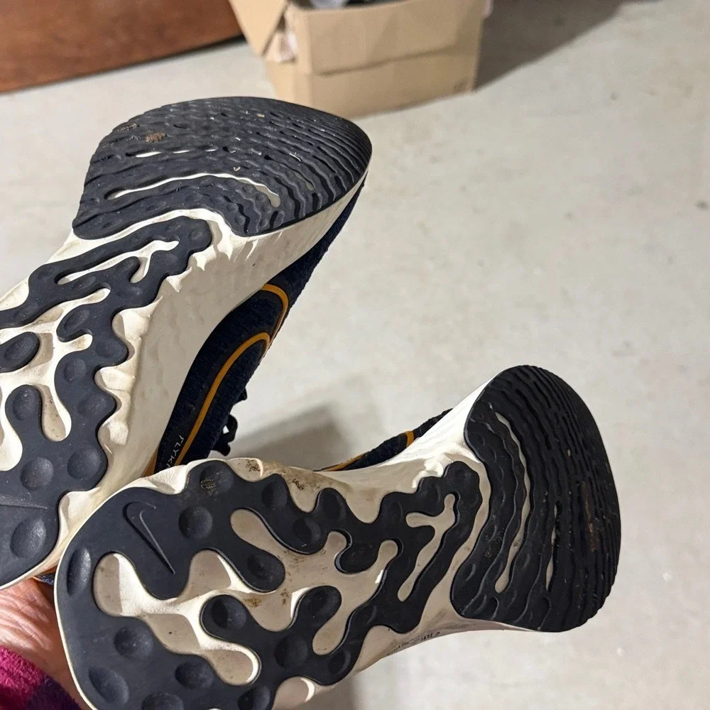 Nike React Infinity Run Flyknit 3 Athletic Navy Gold DO9582-400 Mens‎ 7